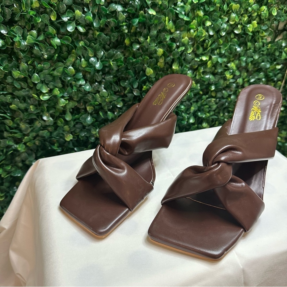 Mata Shoes Brown High Heels Stilletos Size 39 - Picture 4 of 13